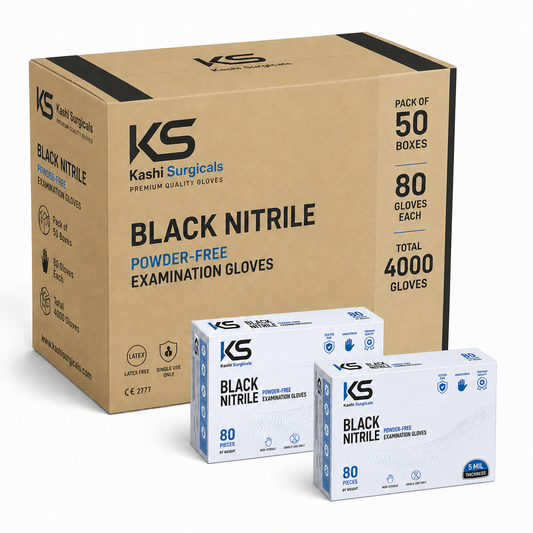 Black Nitrile Powder Free Gloves – Bulk Pack of 50 Boxes (4000 Gloves)